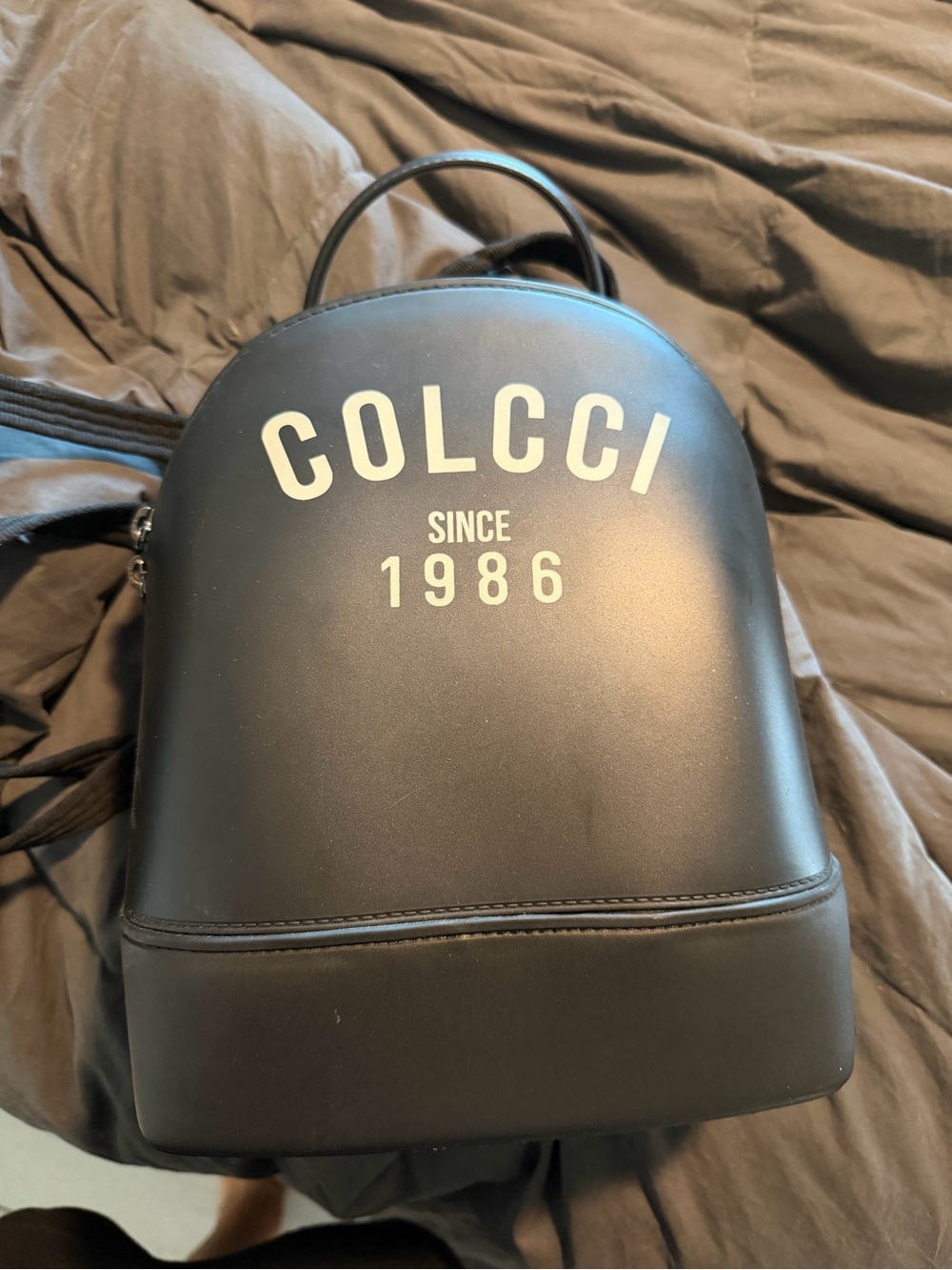 Colcci Black Mini Backpack - Since 1986 Logo